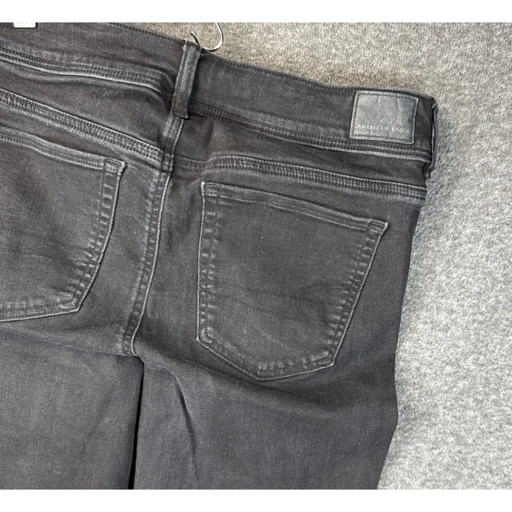 American Eagle Kick Boot Jeans Womens 10 Black Next Level Stretch Travel Country